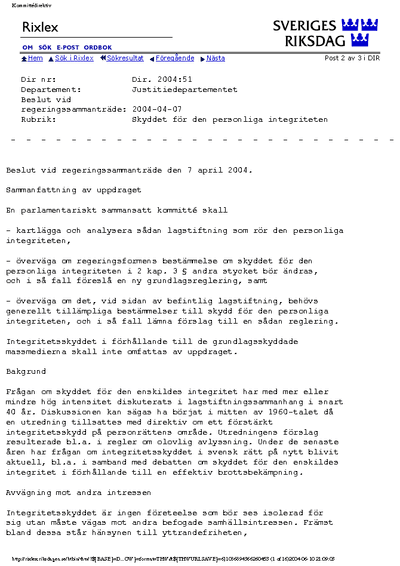 Omslaget till dir. 2004:51