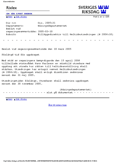 Omslaget till dir. 2005:31