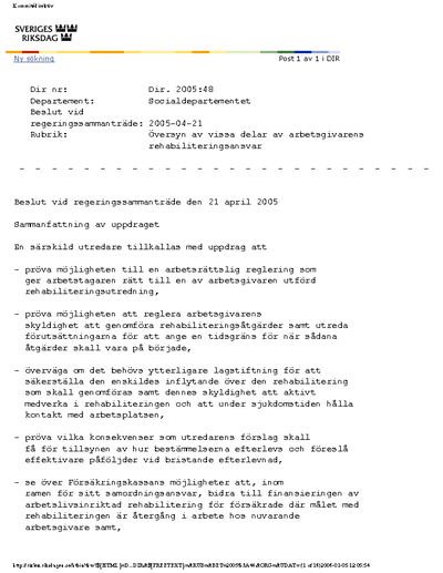 Omslaget till dir. 2005:48