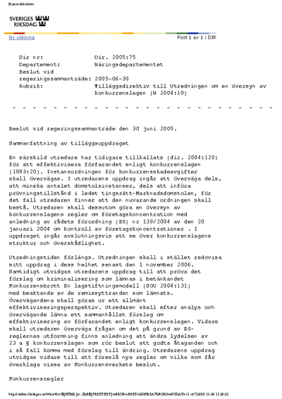Omslaget till dir. 2005:75