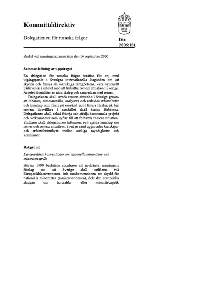 Omslaget till dir. 2006:101