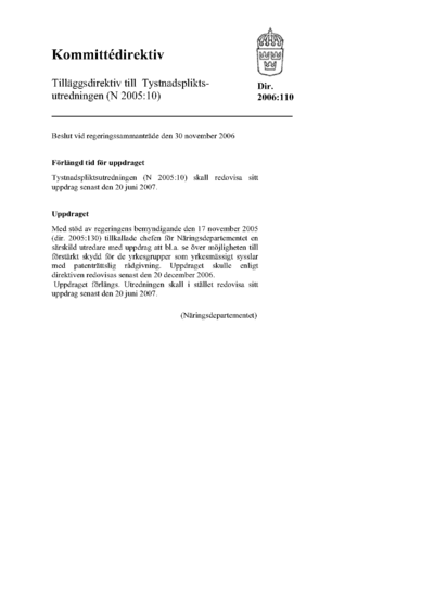 Omslaget till dir. 2006:110