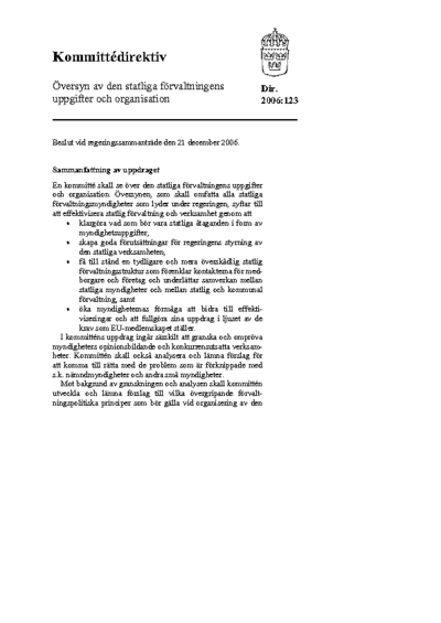 Omslaget till dir. 2006:123