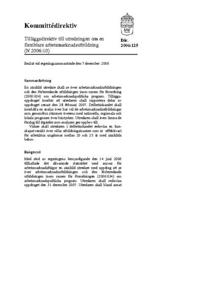 Omslaget till dir. 2006:125