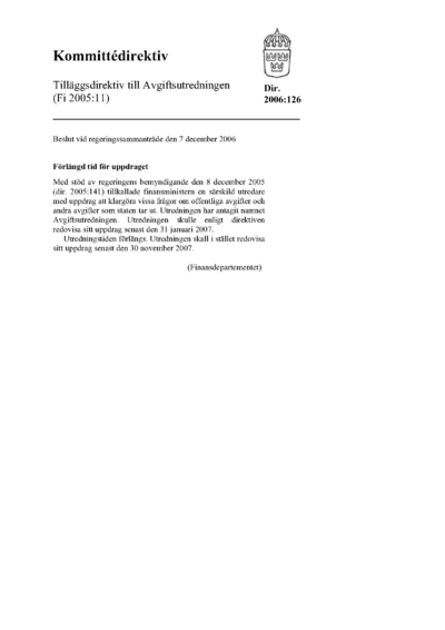 Omslaget till dir. 2006:126