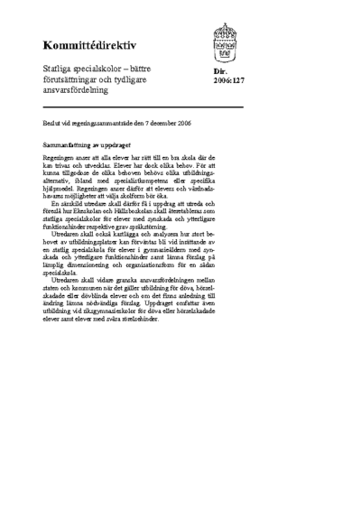 Omslaget till dir. 2006:127