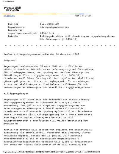 Omslaget till dir. 2006:129