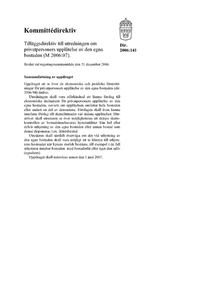 Omslaget till dir. 2006:141