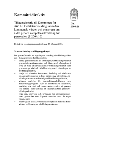 Omslaget till dir. 2006:26