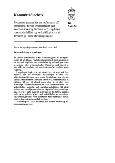 Omslaget till dir. 2006:28