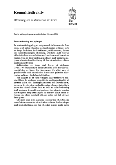 Omslaget till dir. 2006:31