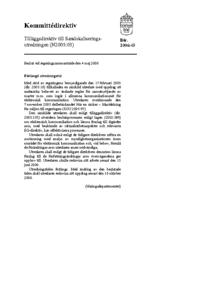 Omslaget till dir. 2006:43