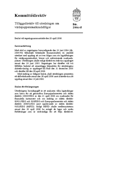 Omslaget till dir. 2006:45
