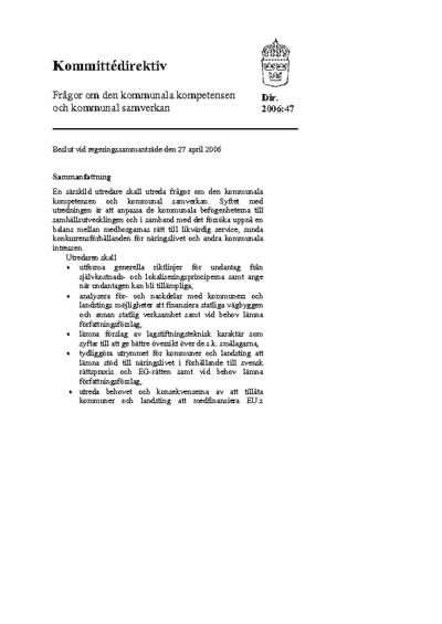 Omslaget till dir. 2006:47