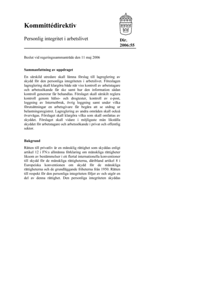 Omslaget till dir. 2006:55