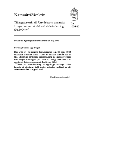 Omslaget till dir. 2006:67