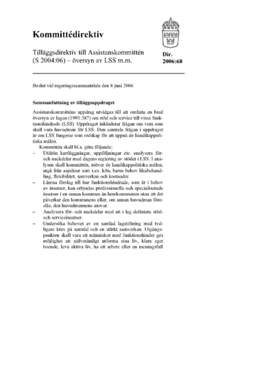 Omslaget till dir. 2006:68
