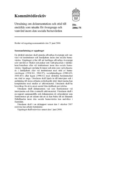 Omslaget till dir. 2006:75