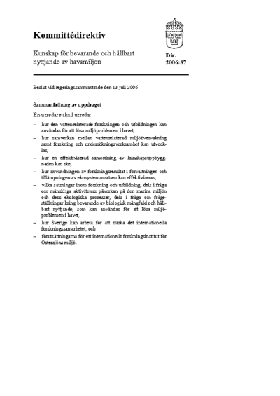 Omslaget till dir. 2006:87