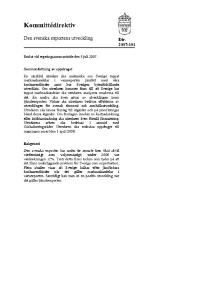 Omslaget till dir. 2007:101