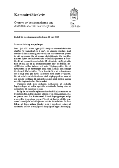 Omslaget till dir. 2007:104