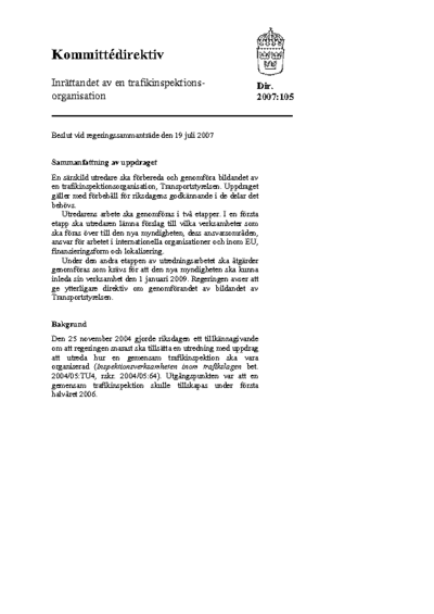 Omslaget till dir. 2007:105