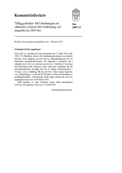 Omslaget till dir. 2007:11