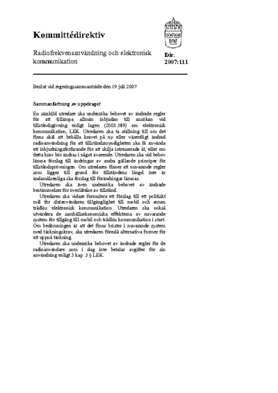 Omslaget till dir. 2007:111