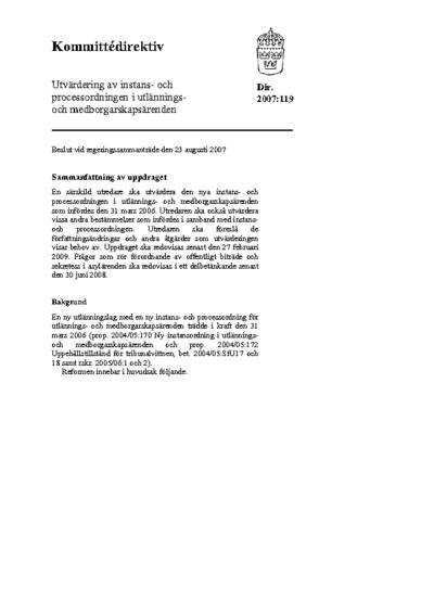 Omslaget till dir. 2007:119