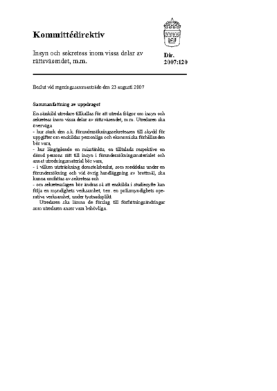 Omslaget till dir. 2007:120