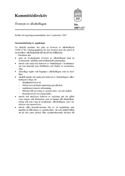 Omslaget till dir. 2007:127