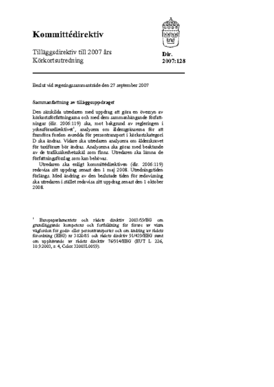 Omslaget till dir. 2007:128