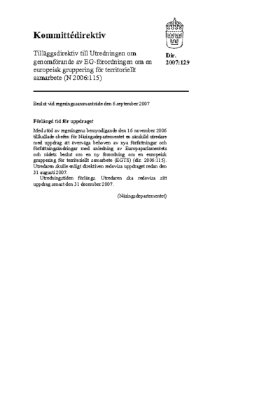 Omslaget till dir. 2007:129