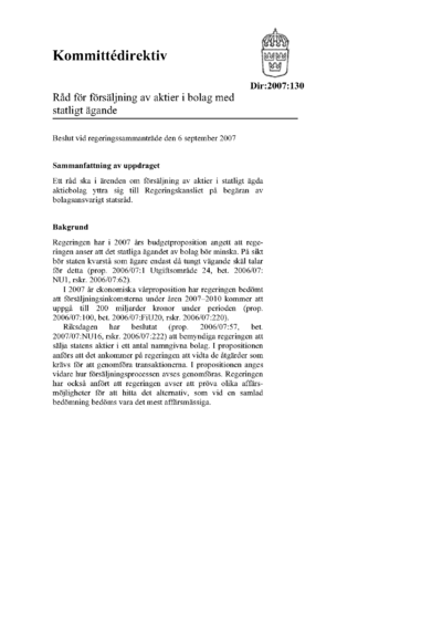 Omslaget till dir. 2007:130