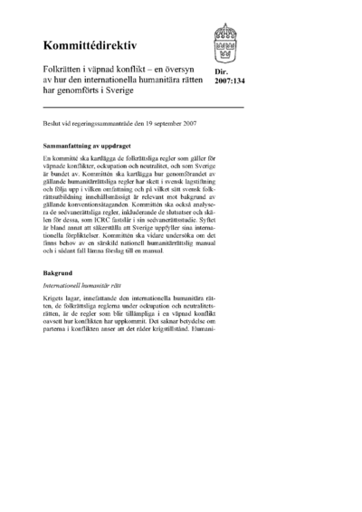 Omslaget till dir. 2007:134