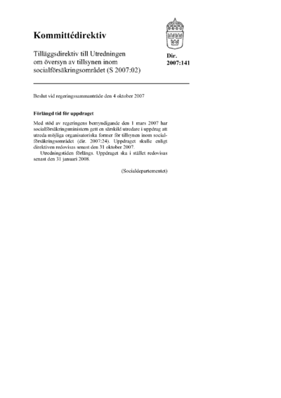 Omslaget till dir. 2007:141