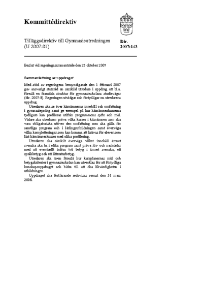 Omslaget till dir. 2007:143