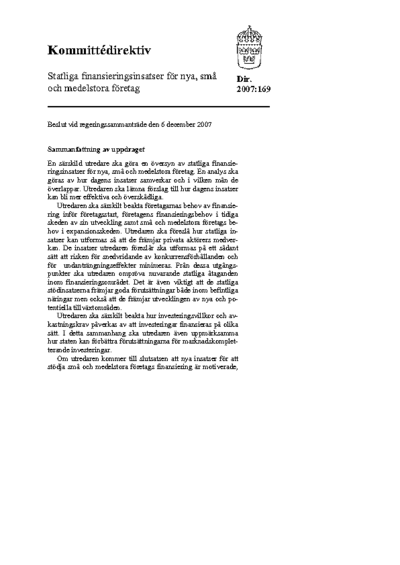 Omslaget till dir. 2007:169