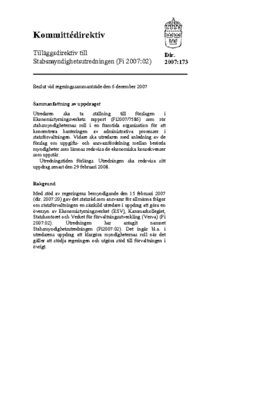 Omslaget till dir. 2007:173
