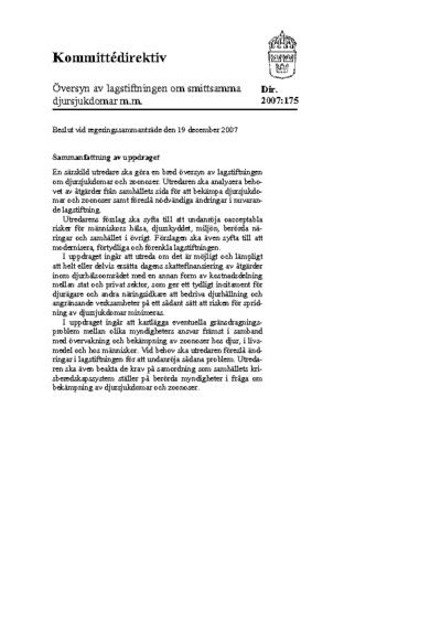 Omslaget till dir. 2007:175