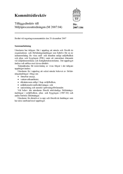 Omslaget till dir. 2007:184