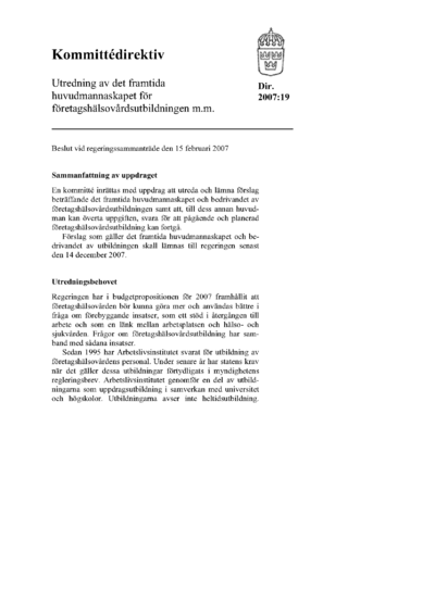 Omslaget till dir. 2007:19