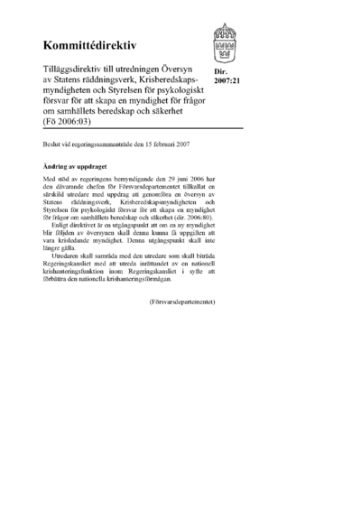 Omslaget till dir. 2007:21