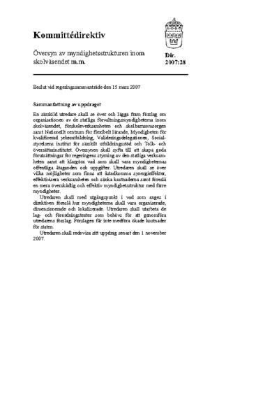 Omslaget till dir. 2007:28