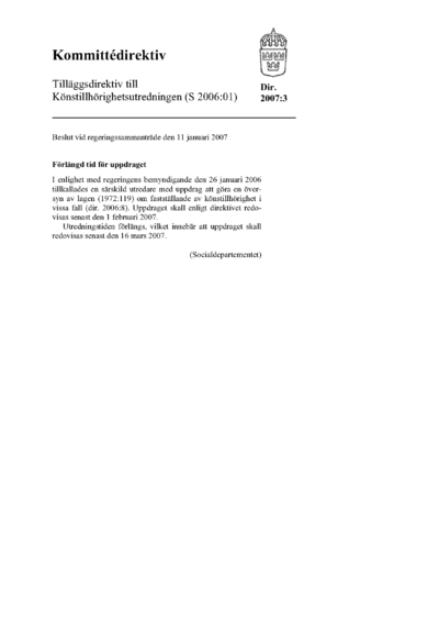 Omslaget till dir. 2007:3