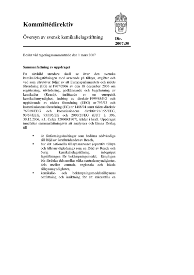 Omslaget till dir. 2007:30