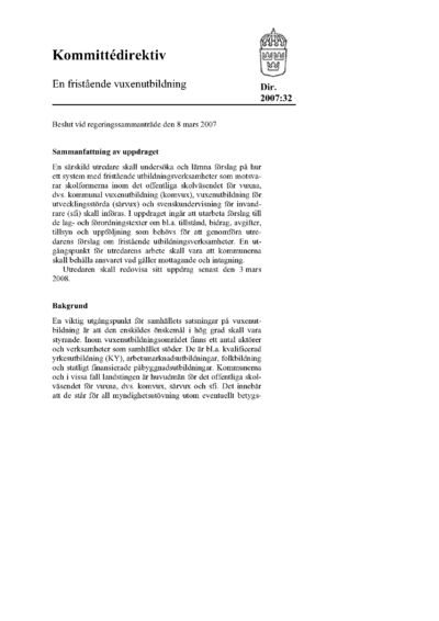 Omslaget till dir. 2007:32
