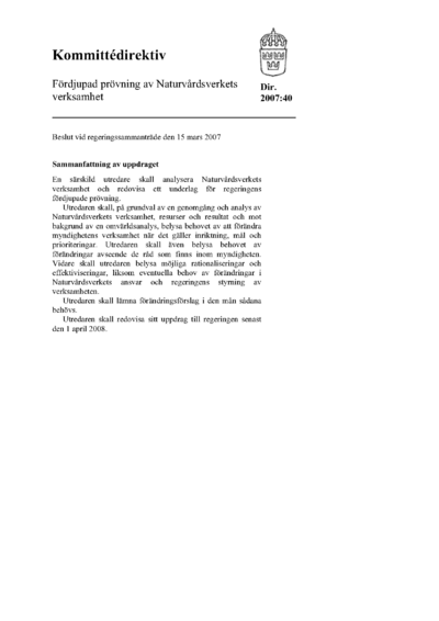 Omslaget till dir. 2007:40