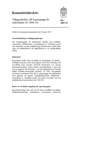Omslaget till dir. 2007:47