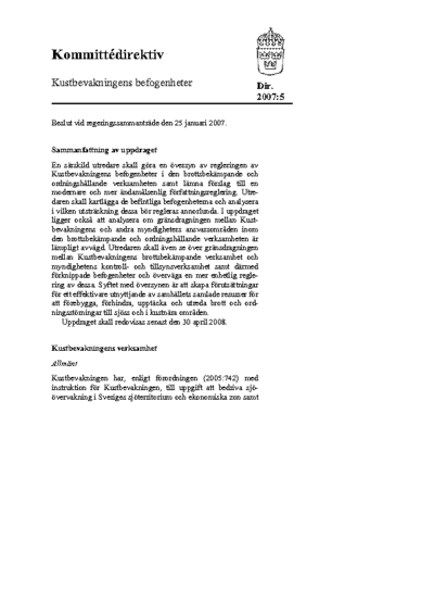 Omslaget till dir. 2007:5
